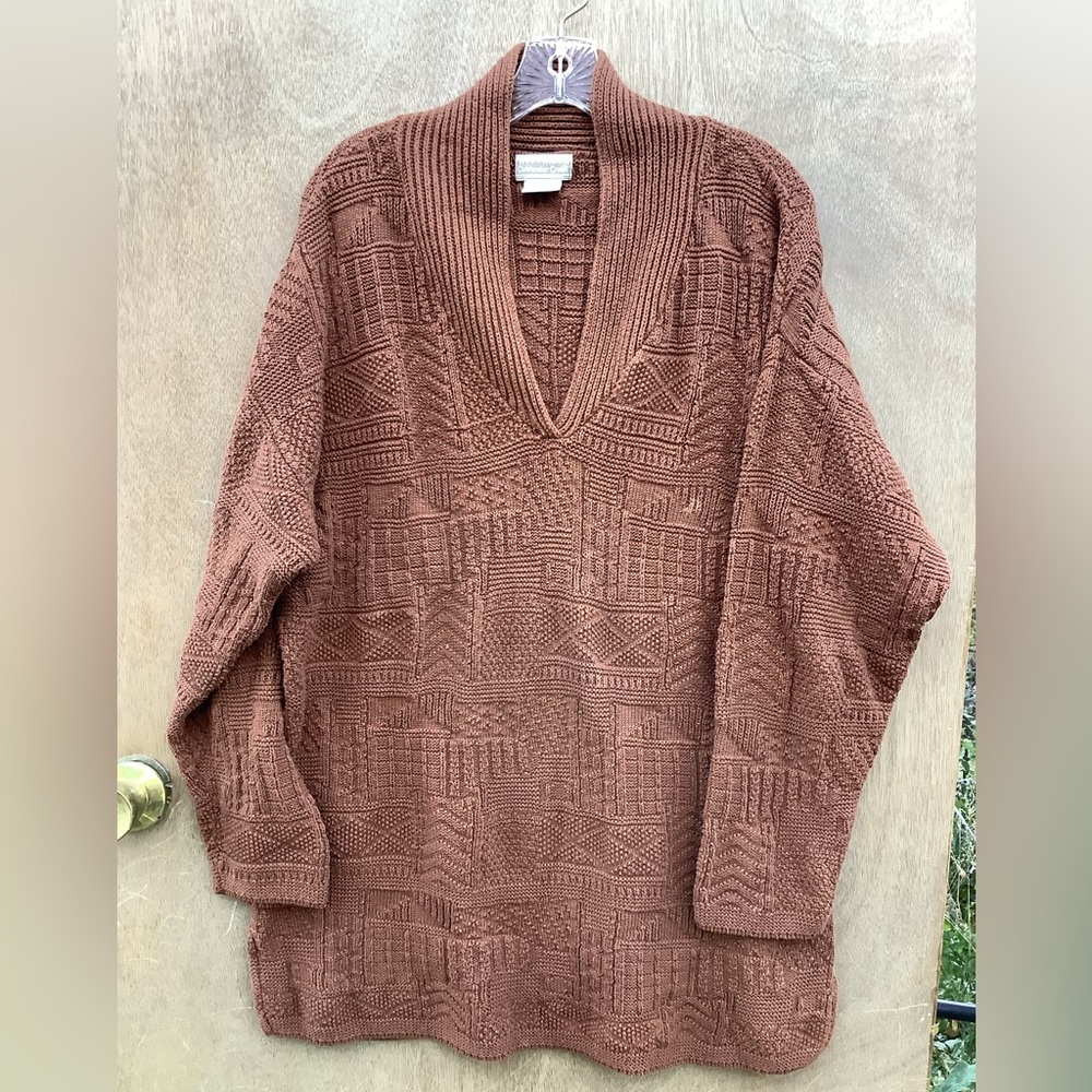 Coldwater Creek Warm Tan Knit Tunic Sweater
